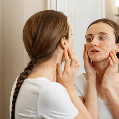 Łuszczyca na twarzy