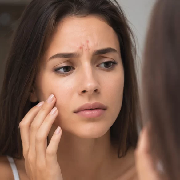 Krosty między brwiami