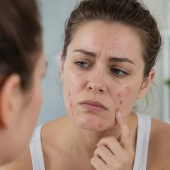 Krosty ropne na twarzy