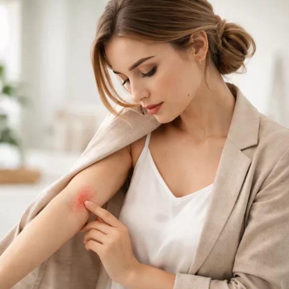 Krosty w zgięciu ręki